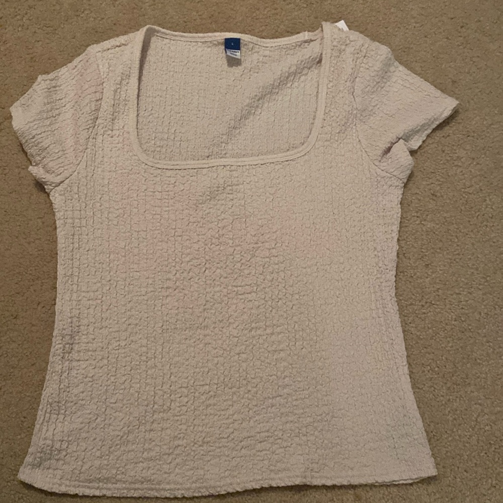 Old Navy square neck short sleeve top L